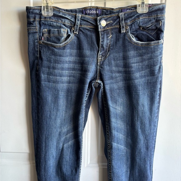 Vigoss distressed Women's Blue Jeans boot cut size 27 - Picture 3 of 5